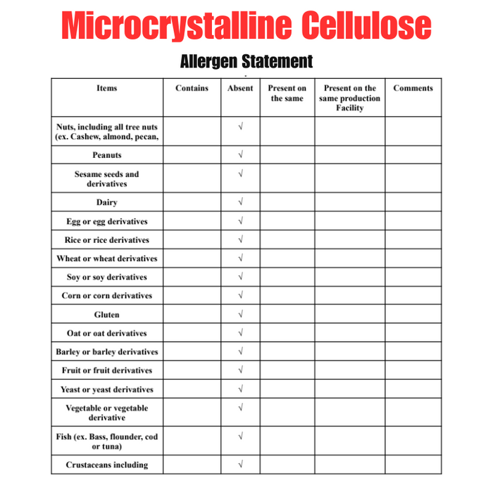 MCC (Microcrystalline Cellulose) 102