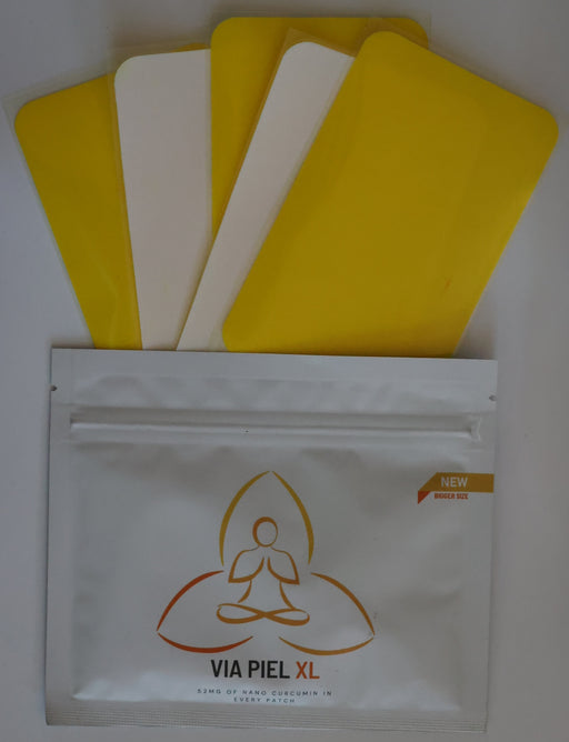 VIA PIEL COOL XL: Turmeric Extract Patch, 52 mg Nano Curcumin, 7.5 mg Menthol - Joint & Immune System, Healthy Inflammation Response, 5-Day Supply., Large - 1 image